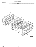 DOOR Diagram and Parts List for MGF354CFSB  Frigidaire Range