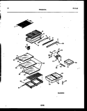 SHELVES AND SUPPORTS Diagram and Parts List for FPES21TIRW0  Frigidaire Refrigerator