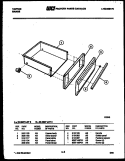 DRAWER PARTS Diagram and Parts List for 30-3857-00-06  Tappan Range