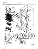 CABINET Diagram and Parts List for FFU20F9GW3  Frigidaire Freezer