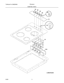 CONTROL PANEL Diagram and Parts List for FEC30C4AQ1  Frigidaire Cooktop