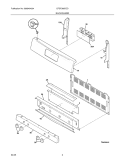 BACKGUARD Diagram and Parts List for CFGF366DCD  Frigidaire Range