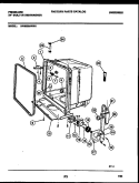 TUB AND FRAME PARTS Diagram and Parts List for DW6500AWW1  Frigidaire Dishwasher