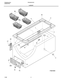 CABINET Diagram and Parts List for FFC09C6CW1  Frigidaire Freezer