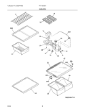 SHELVES Diagram and Parts List for FRT18HS6AB5  Frigidaire Refrigerator