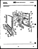 DOOR PARTS Diagram and Parts List for DW1800LL-1  Frigidaire Dishwasher
