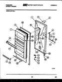 DOOR PARTS Diagram and Parts List for UFP19NL1  Frigidaire Freezer