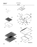 SHELVES Diagram and Parts List for FRT18KC3BW4  Frigidaire Refrigerator