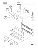 BACKGUARD Diagram and Parts List for FGF378ACF  Frigidaire Range