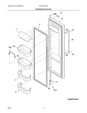 REFRIGERATOR DOOR Diagram and Parts List for PLHS267ZCB4  Frigidaire Refrigerator