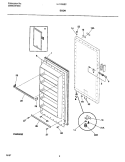DOOR Diagram and Parts List for UL1293ECW8  Electrolux Freezer