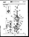 TRANSMISSION PARTS Diagram and Parts List for WA7400PW0  Frigidaire Washer