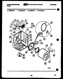 CABINET AND COMPONENT PARTS Diagram and Parts List for DE640KDH1  Frigidaire Dryer