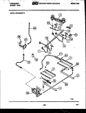 BURNER, MANIFOLD AND GAS CONTROL Diagram and Parts List for GPG38BNW2  Frigidaire Range