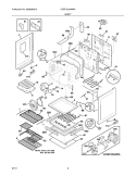 BODY Diagram and Parts List for CGEF3034MWA  Frigidaire Range