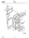 DOORS Diagram and Parts List for FRT18QSFW0  Frigidaire Refrigerator