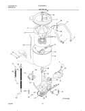 WSHR MTR, HOSE Diagram and Parts List for GLSE62RHS1  Gibson Washer Dryer Combo