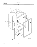 TUB Diagram and Parts List for FDP641RAS1  Frigidaire Dishwasher