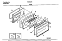 DOOR Diagram and Parts List for TGF355BCWB  Tappan Range