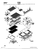 SHELVES Diagram and Parts List for FRT18ISGHW1  Frigidaire Refrigerator