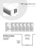 COVER Diagram and Parts List for FAM18ER2A14  Frigidaire Air Conditioner