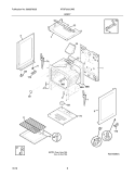 BODY Diagram and Parts List for XFGF3000LWB  Frigidaire Range