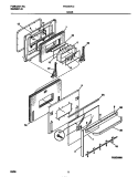 DOOR Diagram and Parts List for FED367CCTD  Frigidaire Range