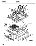 TOP / DRAWER Diagram and Parts List for FGF333BAWH  Frigidaire Range