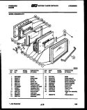 DOOR PARTS Diagram and Parts List for REGS39WLW0  Frigidaire Range
