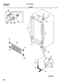 CABINET Diagram and Parts List for MFU17M3GW2  Frigidaire Freezer