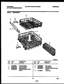 RACKS AND TRAYS Diagram and Parts List for MDB222RBM0  Frigidaire Dishwasher