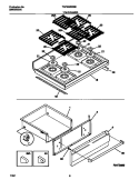 TOP / DRAWER Diagram and Parts List for TGF362BBBH  Tappan Range