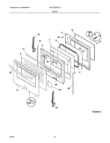 DOOR Diagram and Parts List for CPLGFZ90ECA  Frigidaire Range