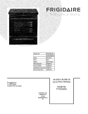 COVER Diagram and Parts List for FFES3025LBC  Frigidaire Wall Oven