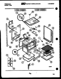 LOWER BODY PARTS Diagram and Parts List for GPM638BDL3  Frigidaire Range