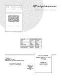 COVER Diagram and Parts List for CGEF3032KWC  Frigidaire Range
