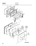OVEN DOOR Diagram and Parts List for PLEF489CCB  Frigidaire Range