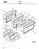 DOOR Diagram and Parts List for GGF356BBDB  Gibson Range