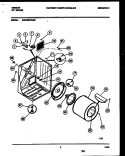 CABINET AND COMPONENT PARTS Diagram and Parts List for DE27S8WAGB  Gibson Dryer