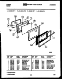 DOOR PARTS Diagram and Parts List for 30-4688-00-04  Tappan Range