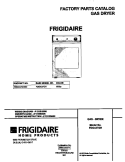 COVER Diagram and Parts List for FDG437GHS0  Frigidaire Dryer