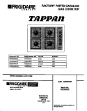 COVER Diagram and Parts List for TGC3X4XCC1  Tappan Cooktop