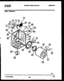 CABINET AND COMPONENT PARTS Diagram and Parts List for DE5520RW1  Frigidaire Dryer
