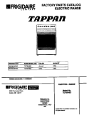 COVER Diagram and Parts List for TEF324BCDA  Tappan Range