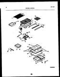 SHELVES AND SUPPORTS Diagram and Parts List for RT196TLD0  Frigidaire Refrigerator