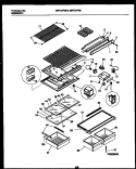 SHELVES AND SUPPORTS Diagram and Parts List for MRT19PNBD0  Uni Refrigerator