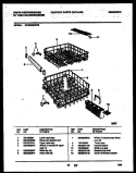 RACKS AND TRAYS Diagram and Parts List for WDB662RBR0  Frigidaire Dishwasher