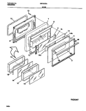 DOOR Diagram and Parts List for WEF357BAWB  Frigidaire Range