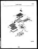 SHELVES AND SUPPORTS Diagram and Parts List for RT163NCWE  Frigidaire Refrigerator