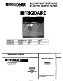 COVER Diagram and Parts List for FED353CCWD  Frigidaire Range